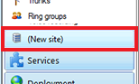 New site button
